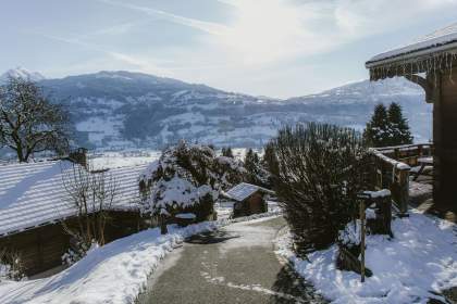 Vue montagne hiver