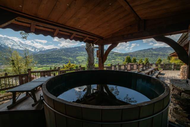 spa bain chaud sauna location chalet haute savoie